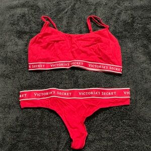 Victoria's Secret Bold Red Bra Set
